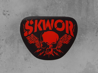 Samolepka red skull